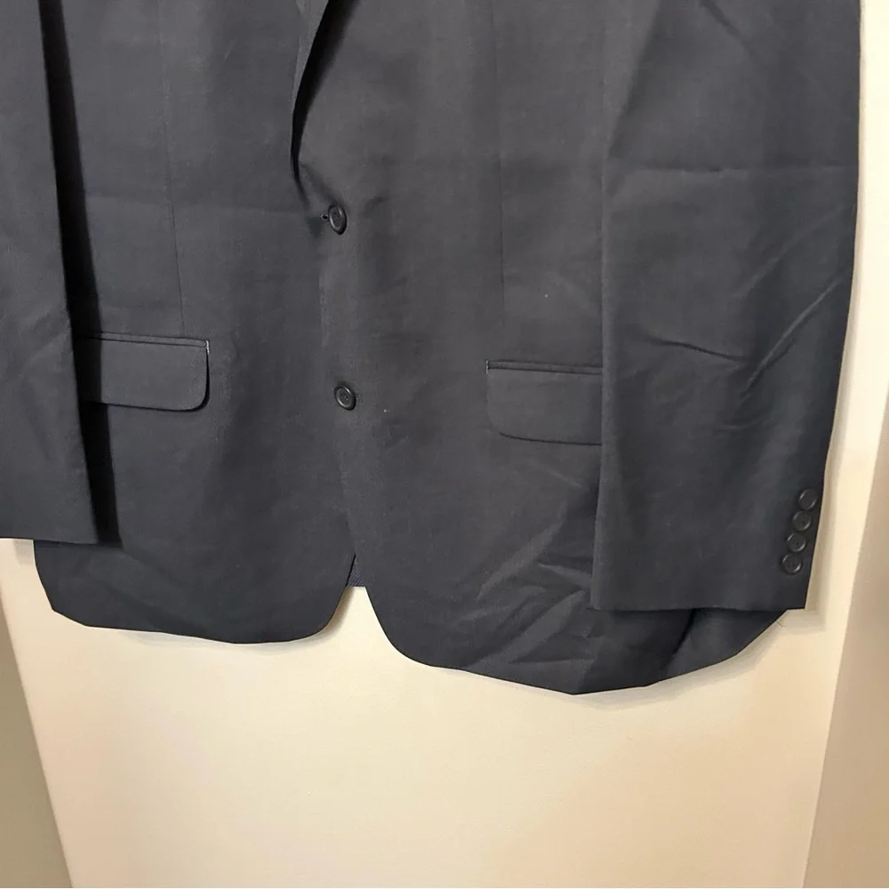 IZOD Men's Blue Classic-Fit‎ Stretch Blazer Sport Suit Coat Jacket Size 46L
